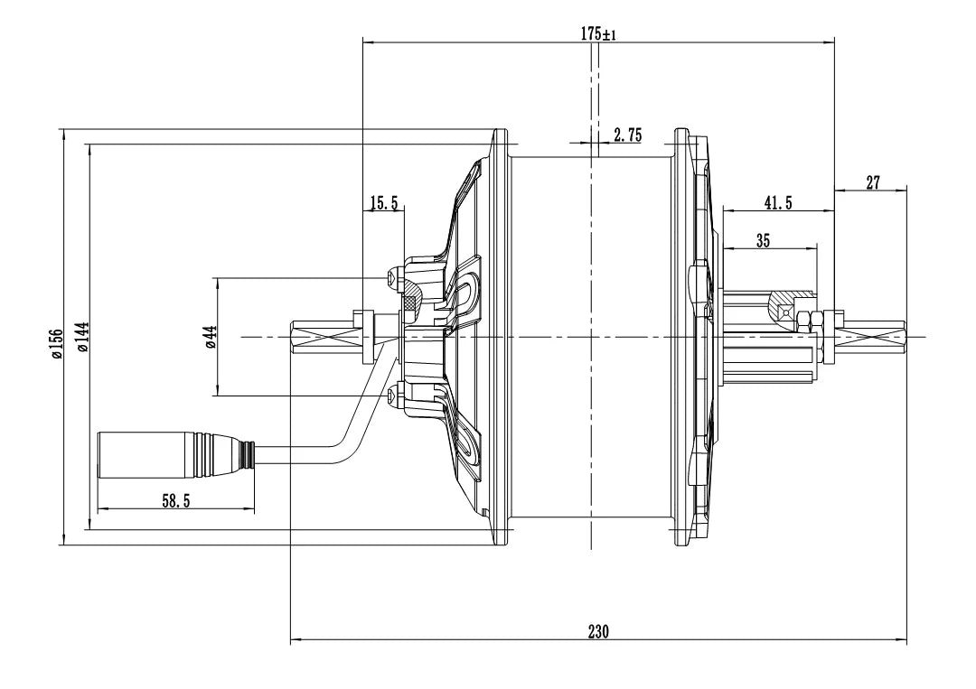 D7-175KL Hub Motor 1000 Watt (eCargo + eFat)