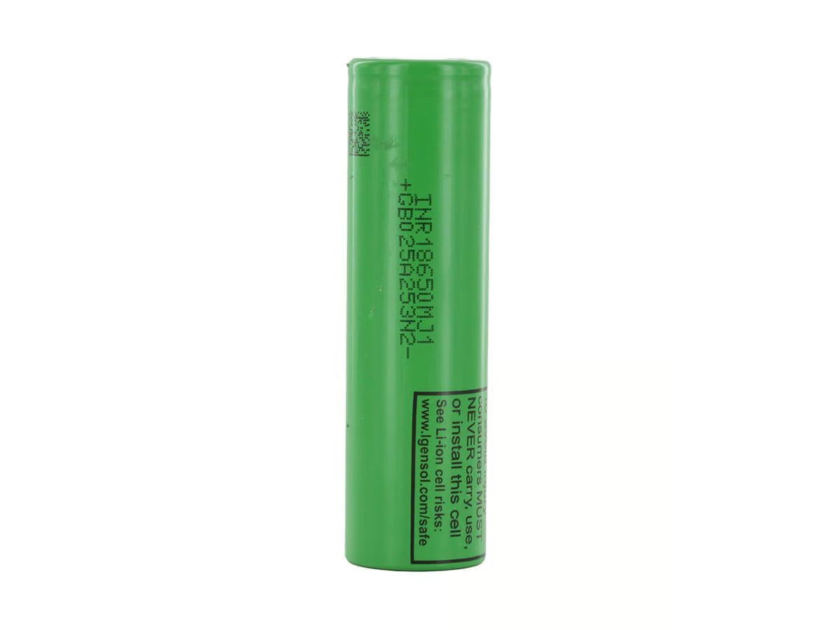 LG MJ1 INR 18650 3500mAh 3.7V High-Drain 10A Lithium Ion (Li-ion) Unprotected Flat Top Battery - Bulk